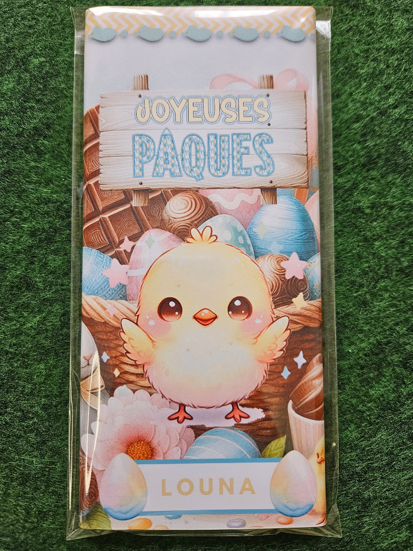 Tablette chocolat Pâques à personnalisée