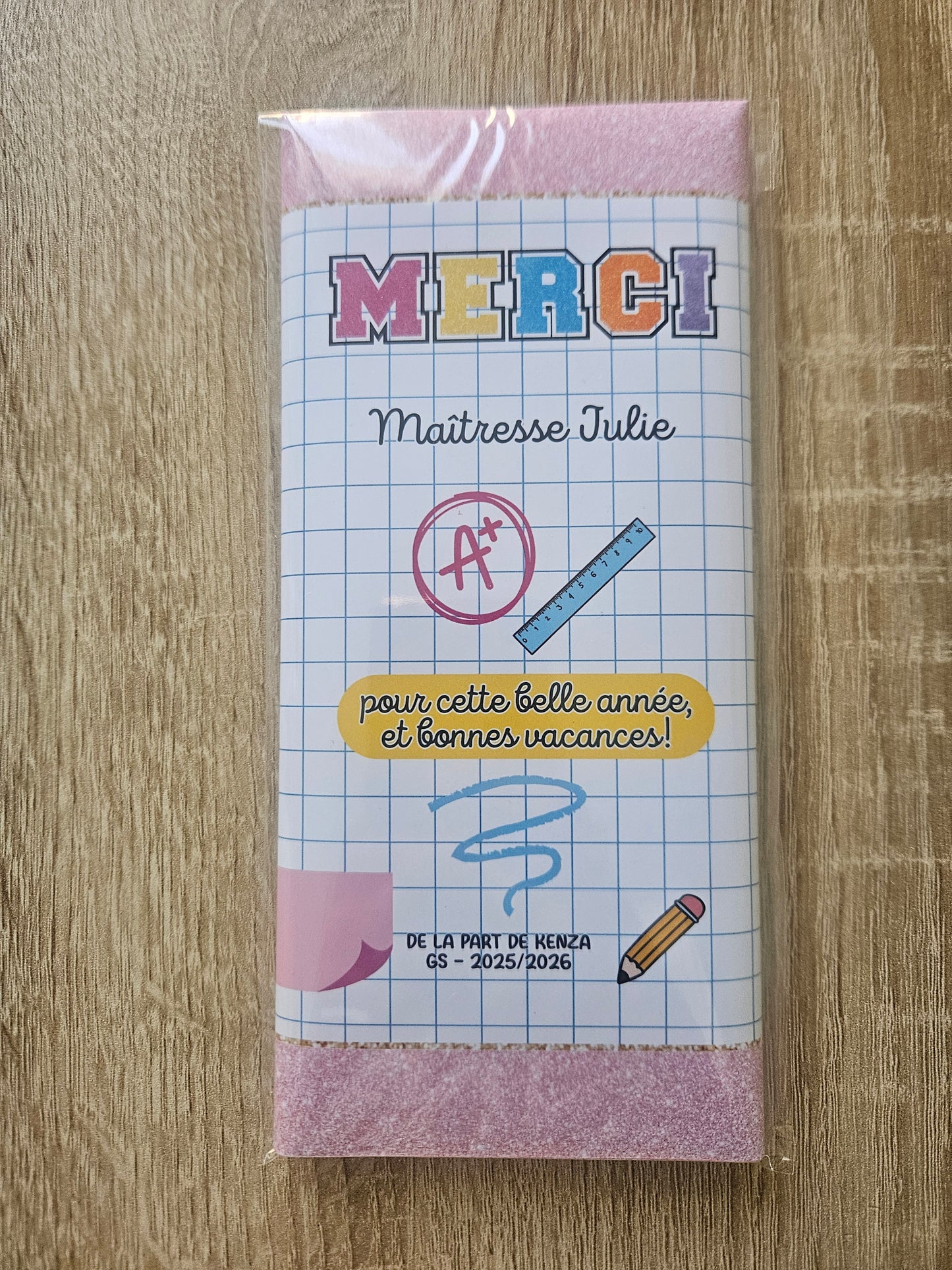 Tablette de chocolat personnalisées