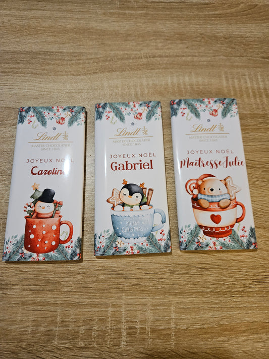 Tablette de chocolat personnalisées