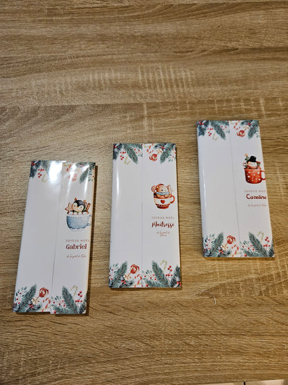 Tablette de chocolat personnalisées