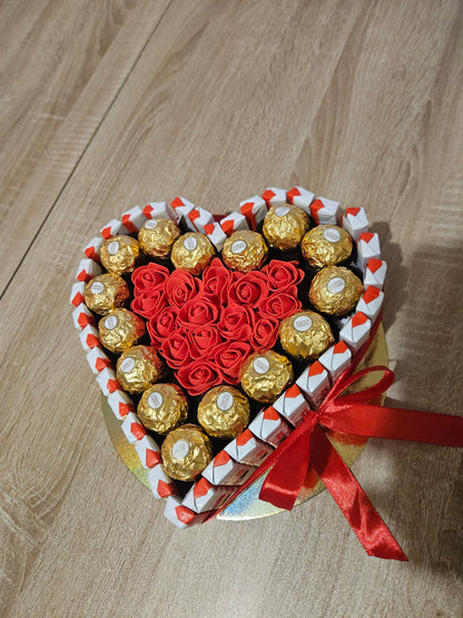 Gâteau kinder 20 cm avec fleurs