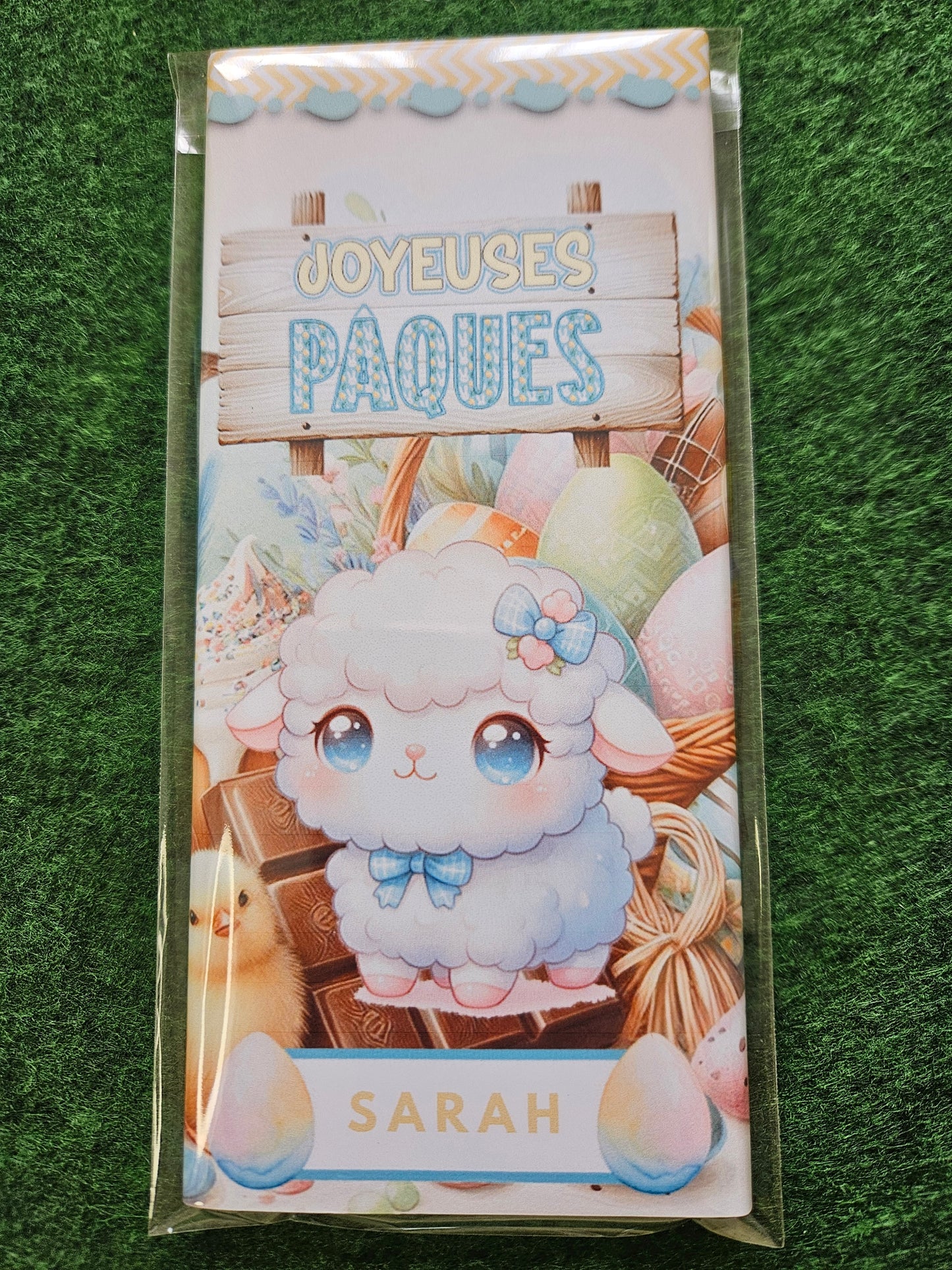 Tablette chocolat Pâques à personnalisée