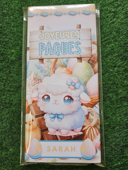 Tablette chocolat Pâques à personnalisée