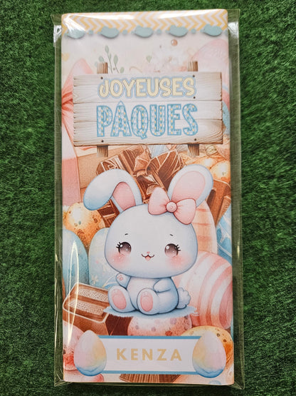 Tablette chocolat Pâques à personnalisée