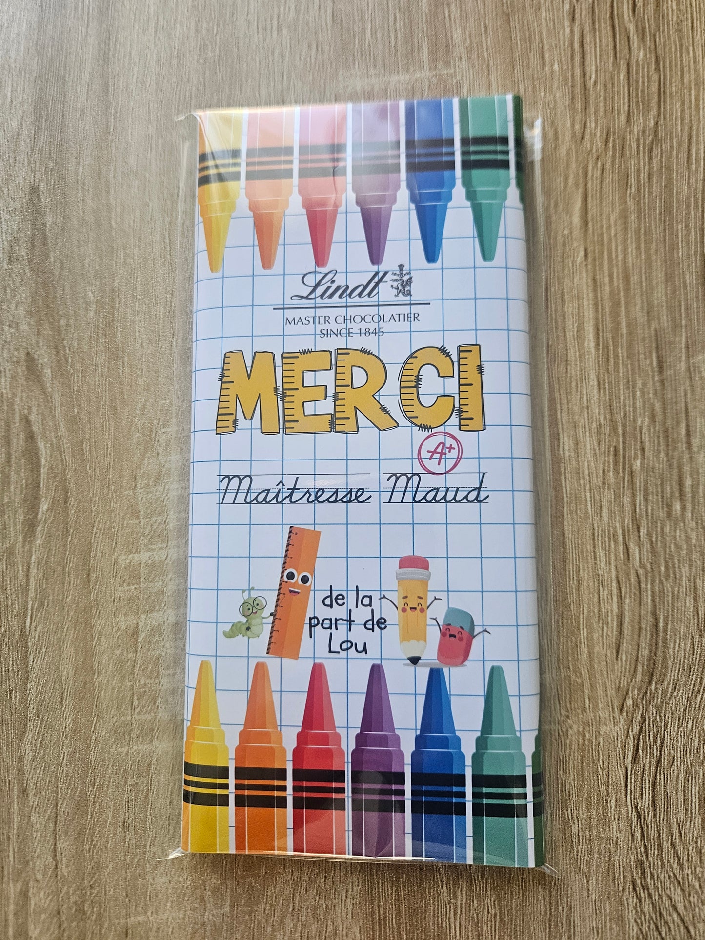 Tablette de chocolat personnalisées